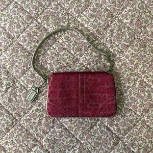 Coach Pink Wristlet Bag